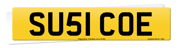 Registration number SU51 COE